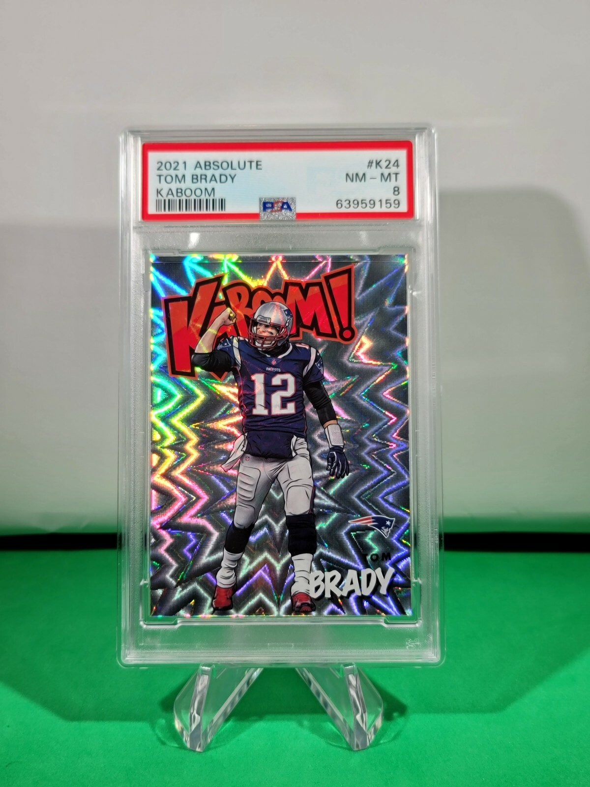 高品質の人気 2021 Absolute Kaboom Vertical #24 Tom Brady New England ポケモンカードゲーム