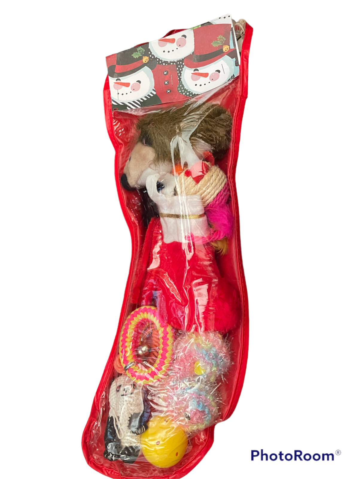 Vo-Toys Large 9 pk Cat toy Catnip Holiday Stocking Christmas Panda Ball Hedgehog