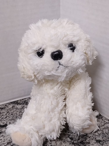 Russ Berrie Muffin Jr White Dog Plush Bichon Frise Puppy 6