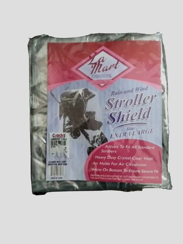 Stroller Rain and Wind Shield by La Mart Extra Large New Clear Vinyl
