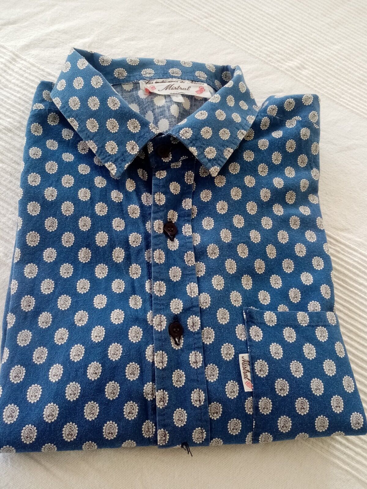 CHEMISETTE HOMME PROVENCALE LES INDIENNES DE NIMES MISTRAL Taille XXL eBay