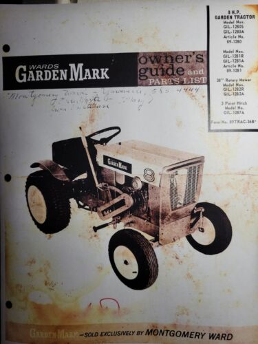 Montgomery Wards 8 h.p 38 Garden Mark Tractor Engine Owner Parts 2 Manual s eBay