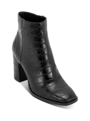 

Женские черные кожаные ботильоны на блочном каблуке с квадратным носком DOLCE VITA, Черный, FIOLA