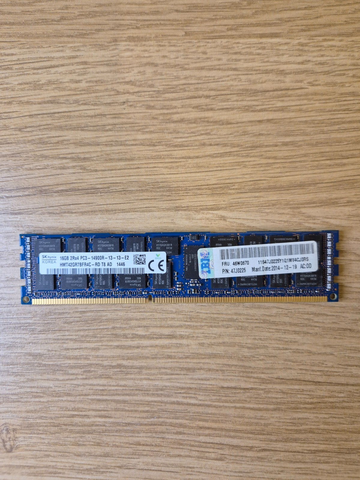 Hynix 16GB 2Rx4 PC3-14900R DDR3 1866MHz 1.5V ECC REGISTERED REG