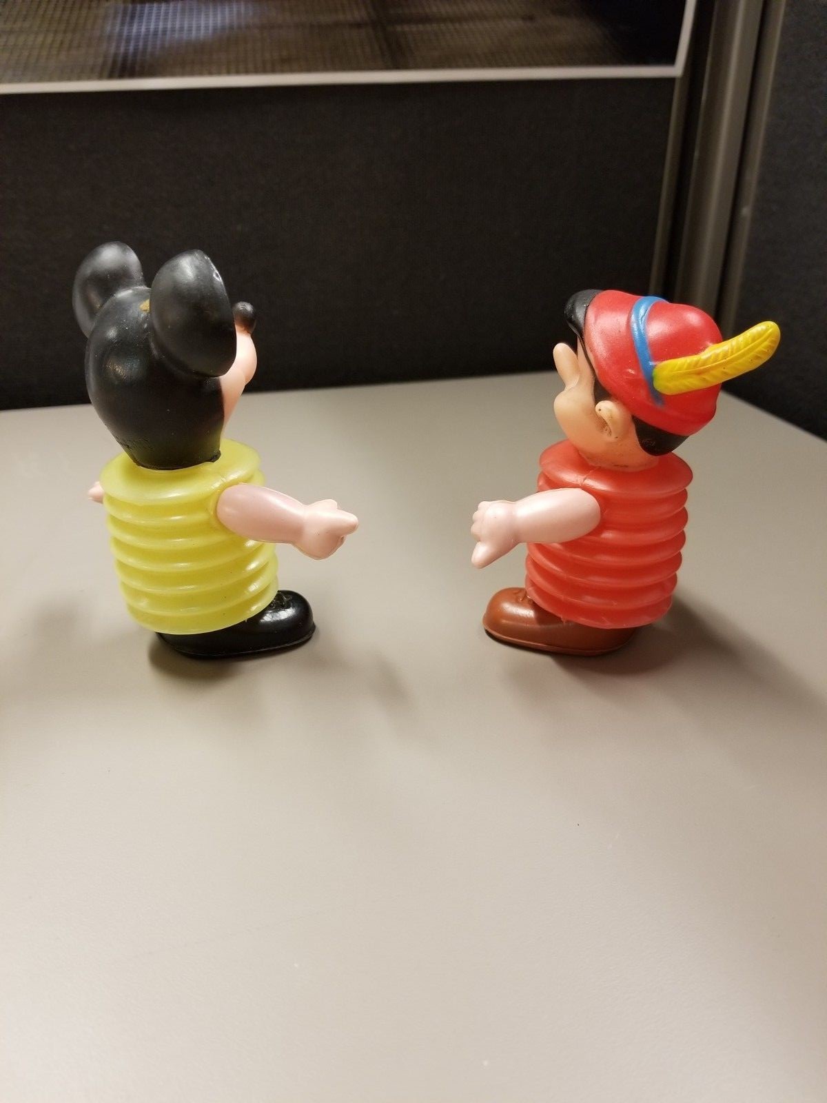 Vintage Mickey Mouse and Pinocchio Squeaker toys