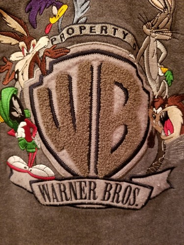 Pre-0wned XL Warner Bros. Sweatshirt in Grey. It's big, comfy and warm! Fun!