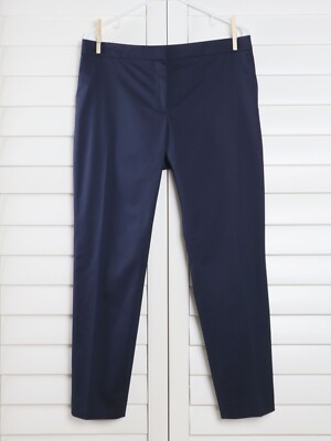 THEORY NWT $195 Thaniel Z2 Cauldwell Cotton Pants in Spring Navy Size 10