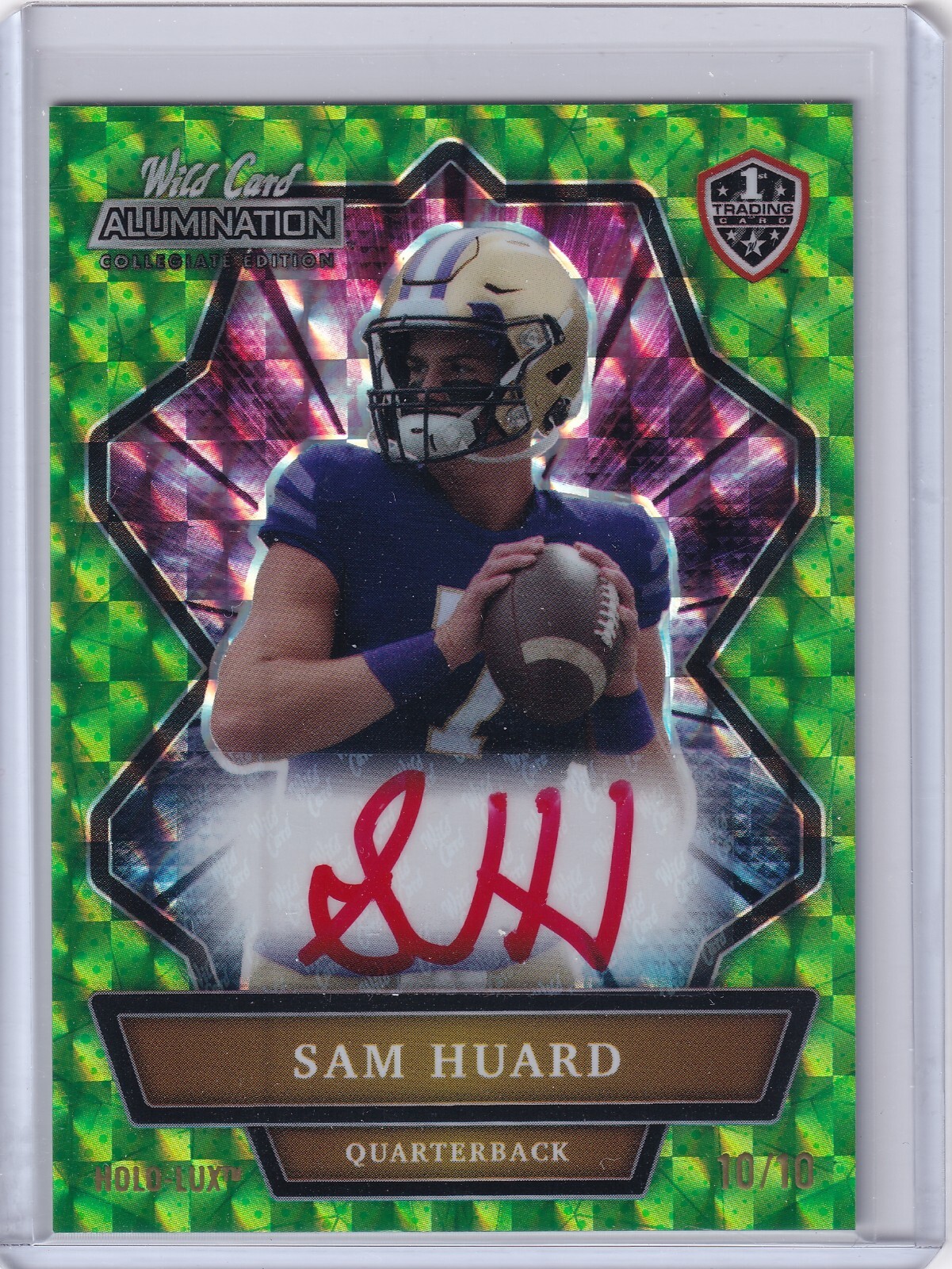 Sam Huard 2021 Wild Card Alumination NIL Auto/Autograph Holo