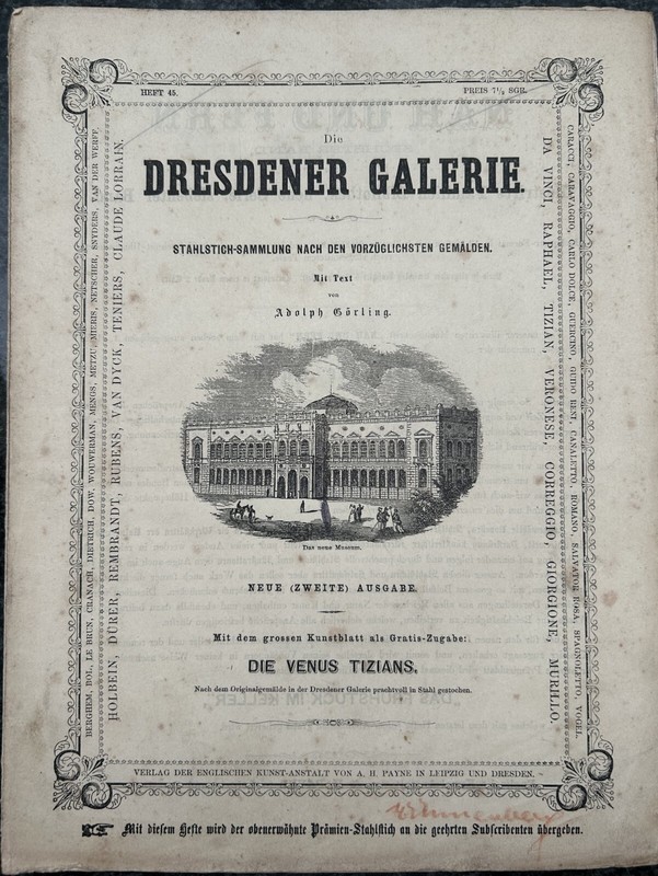 Dresden Galerie Stahlstich Nach Den SchÃ¶Nsten GemÃ¤Lden A.H. Payne  Dresden