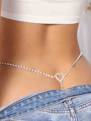 Rhinestone decor body chain sale
