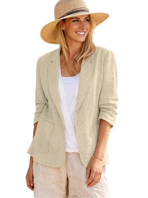 Buy Linen Blazer Jackets for Women Lightweight Business Casual