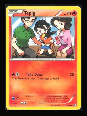 Tepig 25/113 Legendary Treasures Common Pokémon TCG MP