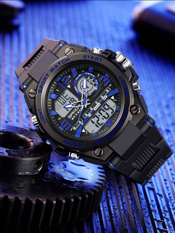 SANDA LUXURYTop Brand Men'S Watch 5ATM Waterproof Sports Military Watch Quartz M