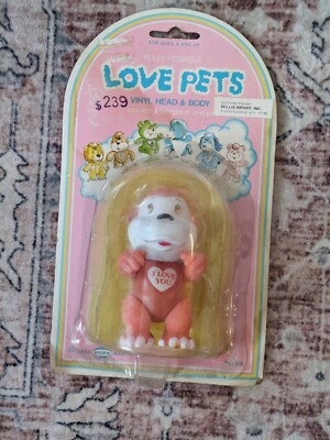 Vintage 1983 Love Pets Soma No. 914 Original Damaged Package Pink Monkey 
