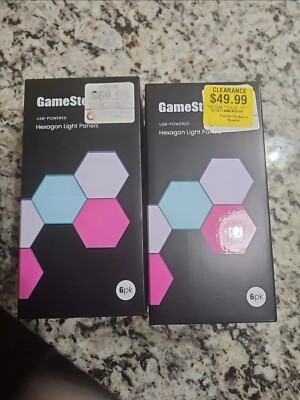 GameStop RGB Hexagon Wall Panel Lights 6 pk Retail $69.99