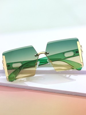 1pc Women's Metal Frame Elegant Fashion Glasses For Vacation Beach Accessories