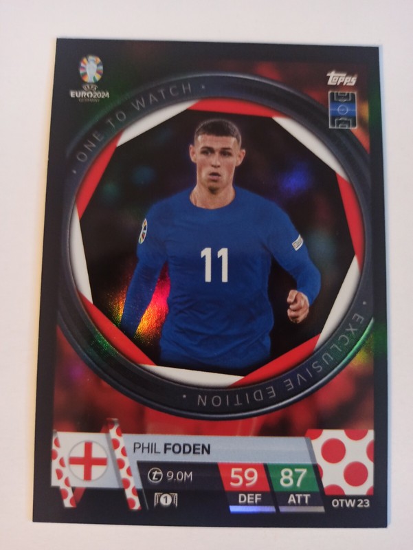 Match Attax Uefa Euro 2024 Phil Foden One To Watch England #Otw23