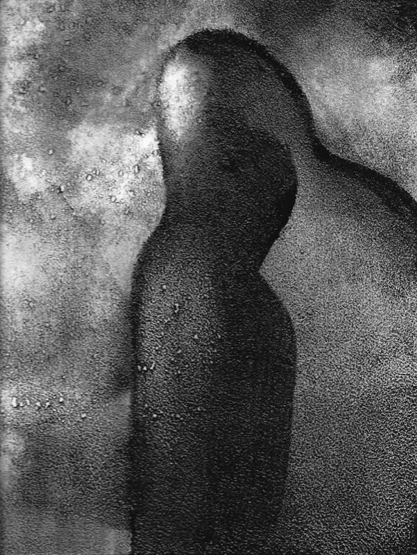  'In Memoriam', Oeuvre Originale SignÃ©E. Acrylique Noire Sur ContreplaquÃ©, 2011.