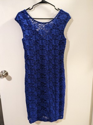 Connected Apparel Cobalt Blue Dress Size 6 New With Tags