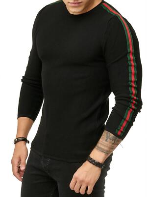 Herren Strickpullover Pullover Sweatshirt Knit Slim-Fit Luxury Line Redbridge 