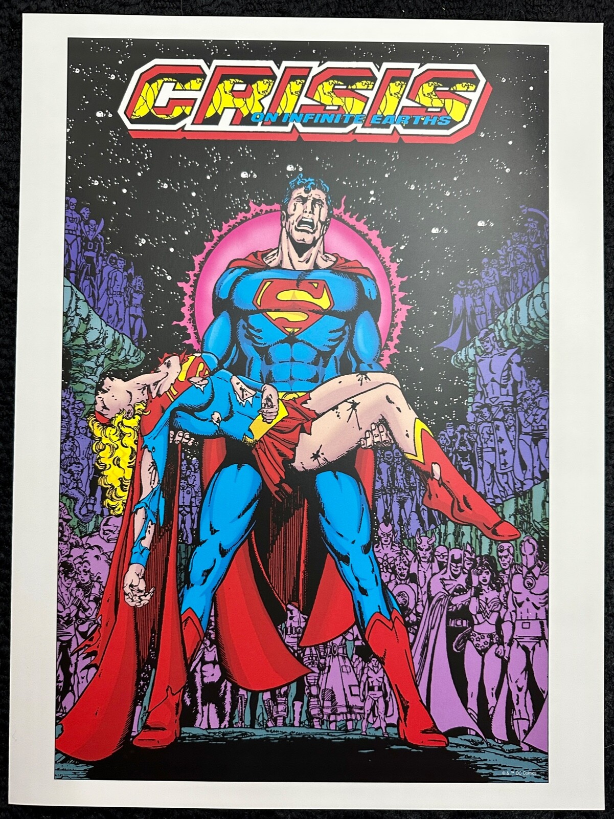Crisis of Infinite Earths with Superman DC Comics Poster by