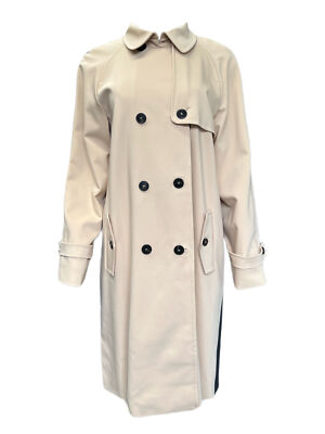 Pre-owned Patagonia Marella By Max Mara Women's Camel Agiato Double Breasted Trenchcoat Size 14