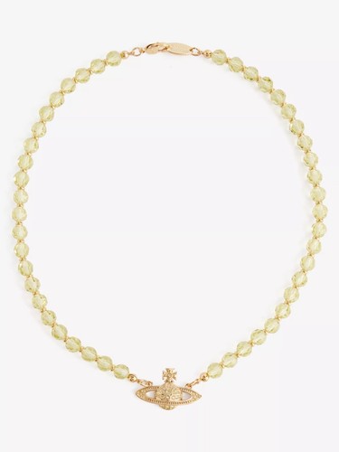 関税.送料込 Vivienne Westwood Messalineクリスタルネックレス Vivienne Westwood Messaline gold-tone brass crystal