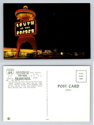Pedro Sign South of the Border Hamer SC Postcard 1960s Neon Koppel Chrome
