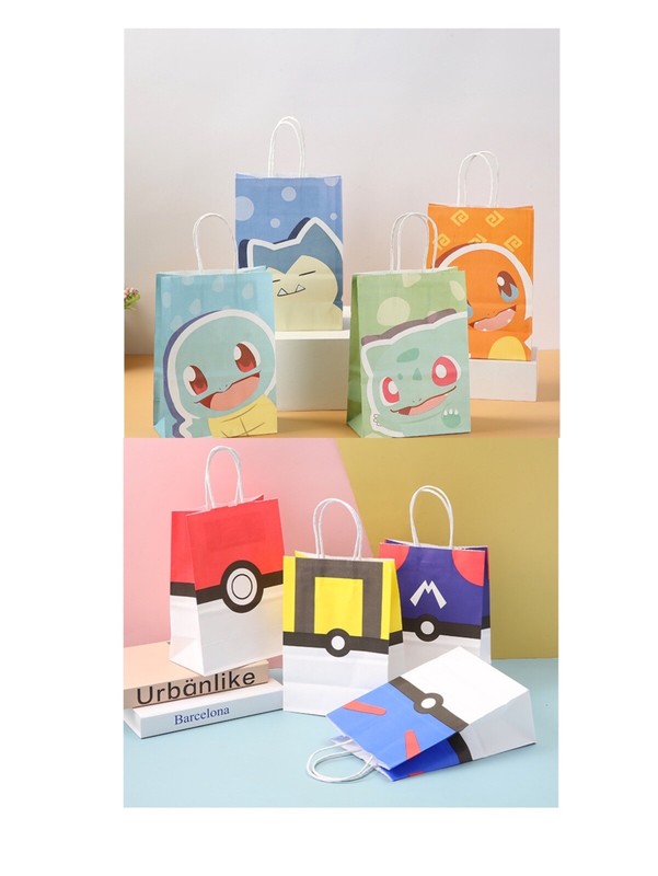 pokemon birthday party supplies Gift Bag 16 Pc