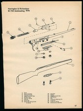 Harrington Richardson Vintage 1978 Isometric View Diagram Old Gun Print