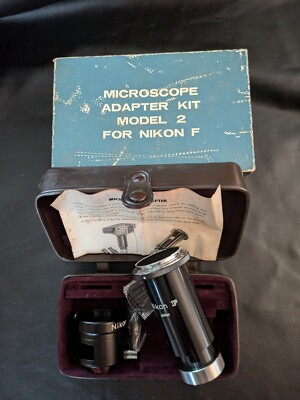 Nikon Microscope Adapter Kit Model 2 Nikon F Mount II nikkormat Box Complete