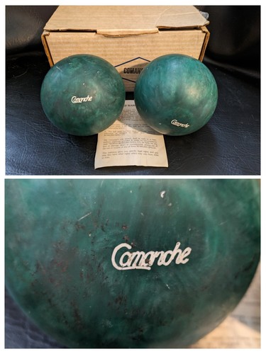 Lot of 2 Duck Candle Pin Bowling Balls Comanche Trophy Rubber ...