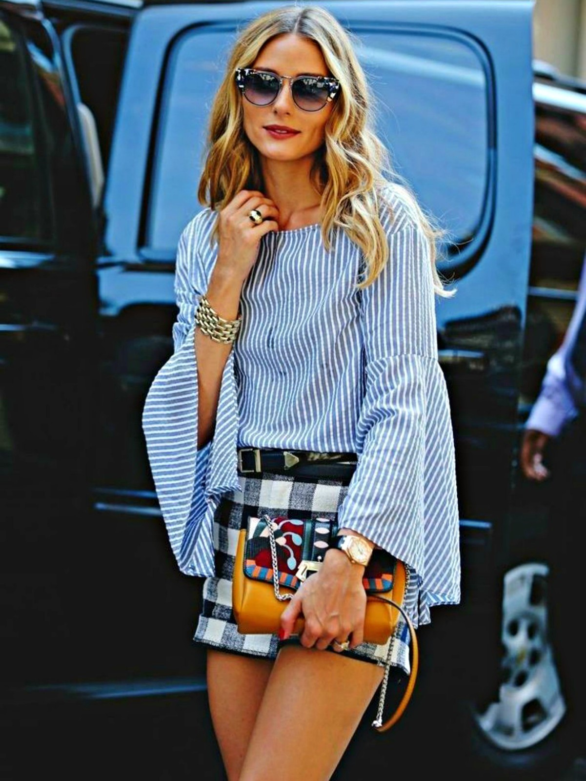 Resultado de imagem para olivia palermo STRIPED