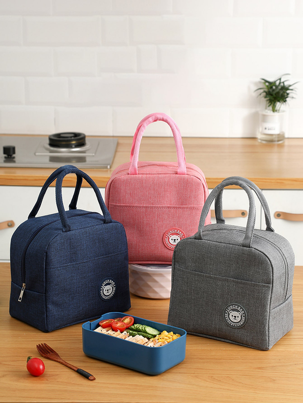 Cute Teddy Bear Insulated Lunch Bag Tote Cooler Handbag Work Women Adult Kids
