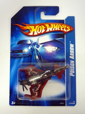 Hot Wheels Poison Arrow #214/223 Red Die-Cast Plane 2007