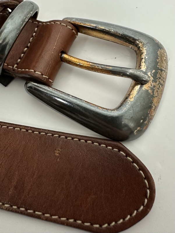 Vintage 90s BRIGHTON Belt M / L Brown Leather Waist Belt Western