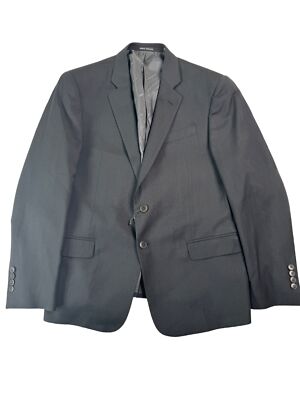 Armani Exchange Mens Dark Charcoal Pinstripe Suit Jacket 44R