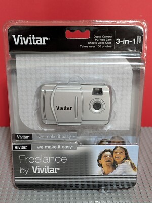 NEW SEALED OLD STOCK Vivitar Freelance 3-in-1 Digital Camera V69379 - Silver NOS