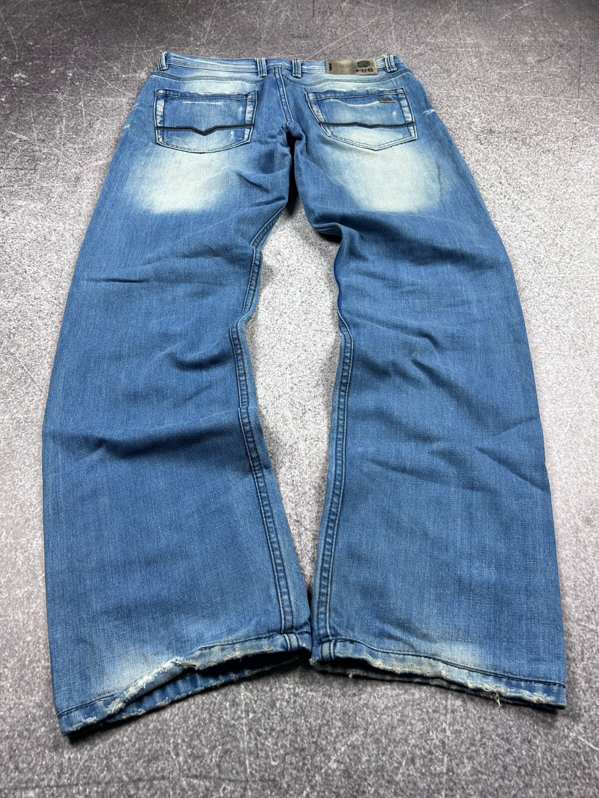VINTAGE STREETWEAR RAP PANTS DIESEL LIGHT BLUE WASHED JEANS