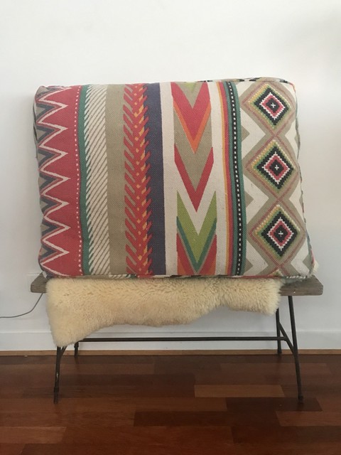 Extra Large Geometric Aztec Pattern Floor Cushion Or Day Bed