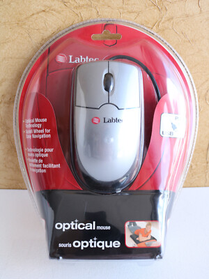 Labtec Optical Mouse PS/2 USB 2004 Sealed Scroll Wheel Computer Laptop 3 Buttons