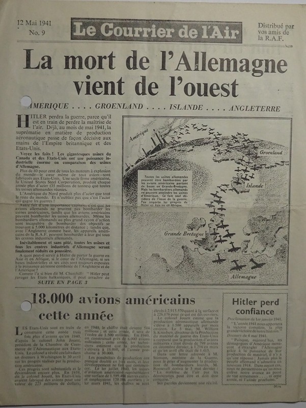 Ww2 Tract AlliÃ©S Courrier De LâAir. NÂ°9. 12 Mai 1941 [50.Ix]