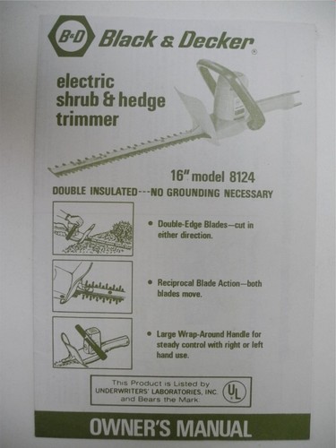 Model 8124 Owners Manual Form No. 724582