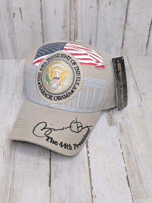 NEW Barack Obama Embroidered Hat 44th President Adjustable KB ETHOS NWT