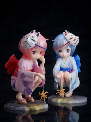2pcs Re:Life in a different world from zero Rem & Ram 1/7 PVC Figure Toys Models