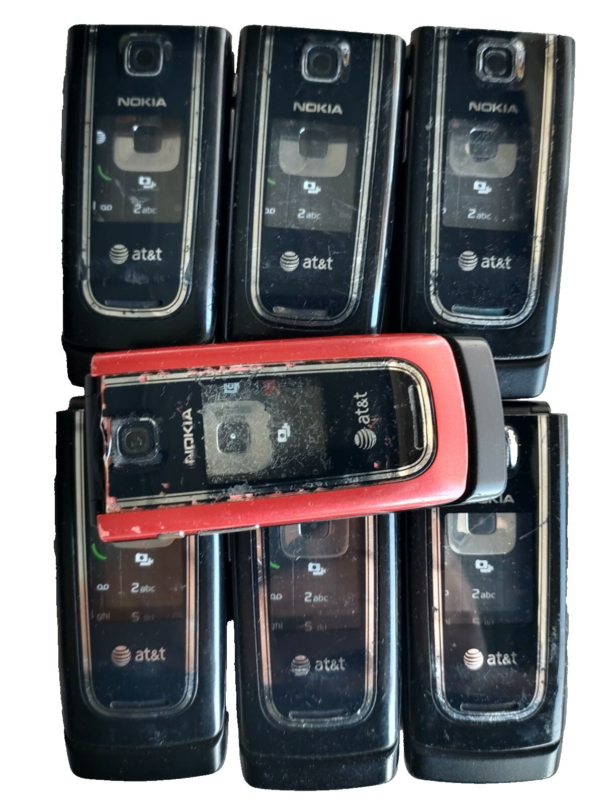 Lot 6 Nokia 6555 Original OEM Housing Replacement Parts Faceplate Keypad Bulk