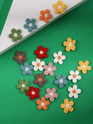 24pcs Colorful Flowers Design DIY Patch Sew On Patch