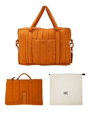 Hylat Baby Sac à langer avec matelas à langer et sac en toile - Marron