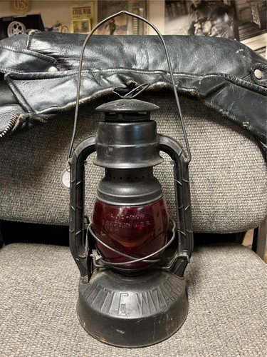 vtg 1937 Dietz little wizard black railroad lantern NY USA