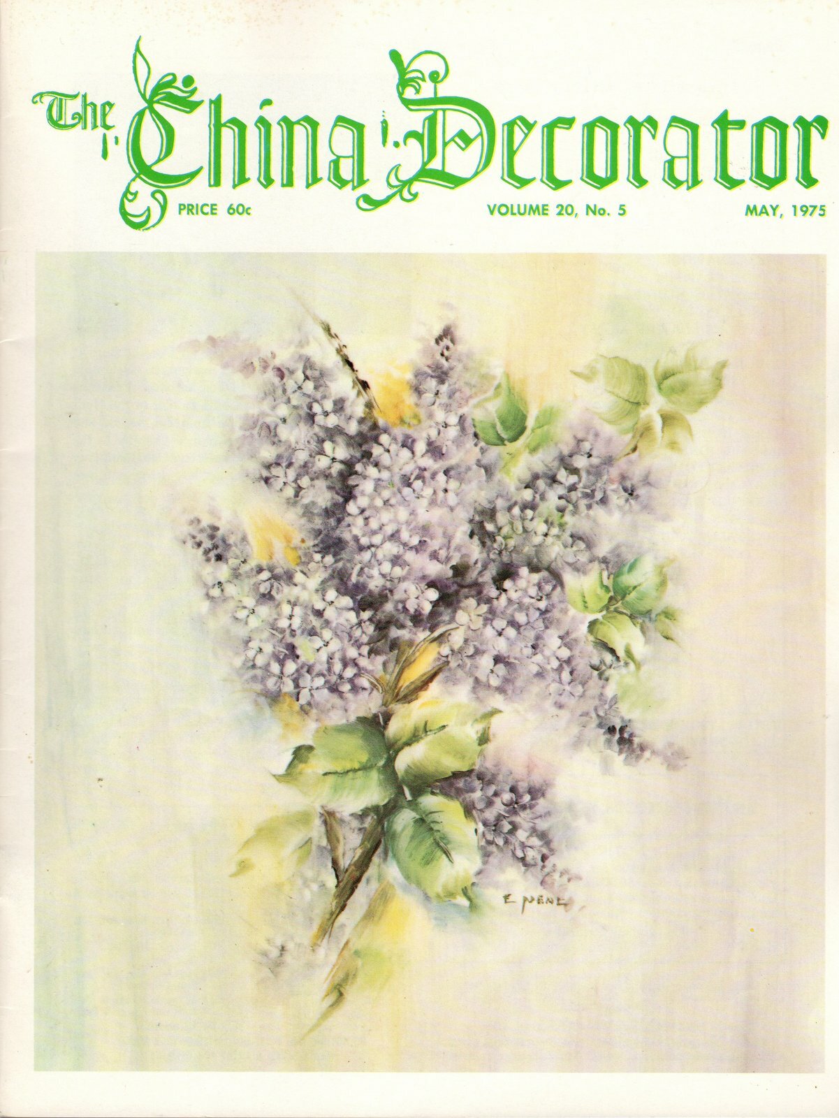 1975 Vtg The China Decorator Magazine 12 Issues Wild Roses, Lilacs, Birds, Santa